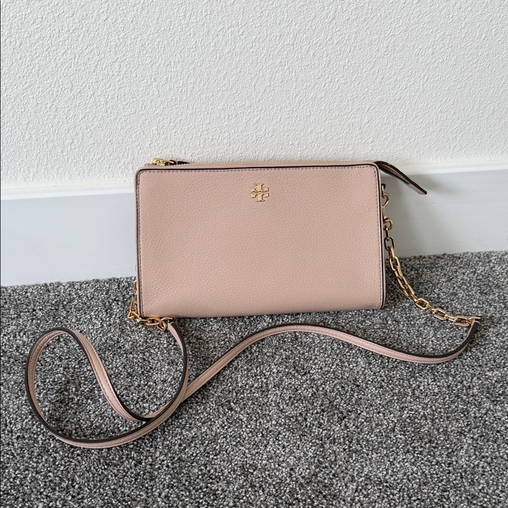 Tory Burch Blush Mardsen Leather Wallet Crossbody Bag